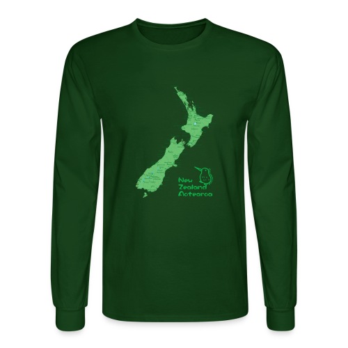 New Zealand's Map - Men's Long Sleeve T-Shirt