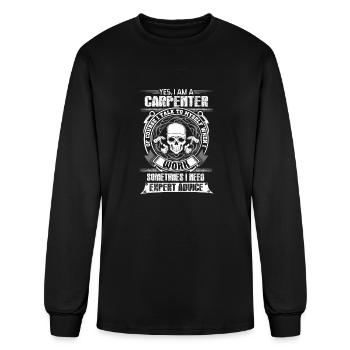Carpenter carpenter saw carpenter jokes carpente - Men's Long Sleeve T-Shirt - black - Front