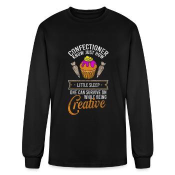 Confiserie Saveur Pâtisserie Dessert - T-shirt à manches longues Homme - noir - Devant