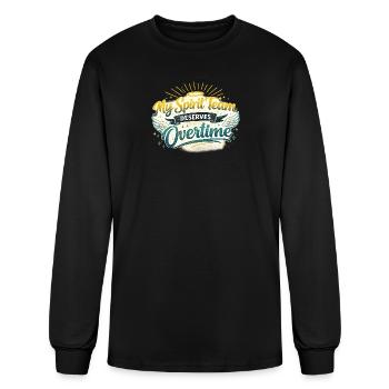 Overtime Spirit for Team - Men's Long Sleeve T-Shirt - black - Front