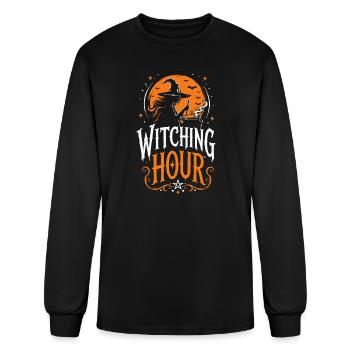 Witching Hour Tshirt - Men's Long Sleeve T-Shirt - black - Front
