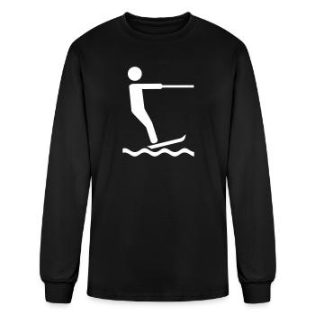 Water ski - Men's Long Sleeve T-Shirt - black - Front