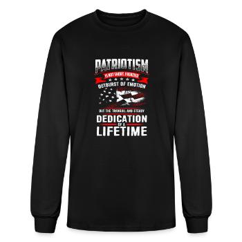 PATRIOTISM - Men's Long Sleeve T-Shirt - black - Front