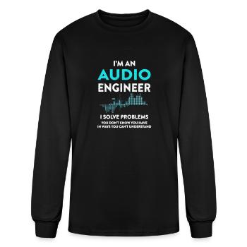 Audio Engineer - Men's Long Sleeve T-Shirt - black - Front