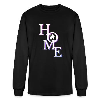 Home - Men's Long Sleeve T-Shirt - black - Front