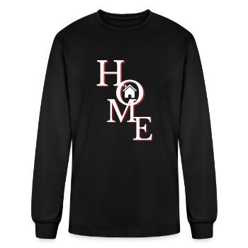 Home - Men's Long Sleeve T-Shirt - black - Front