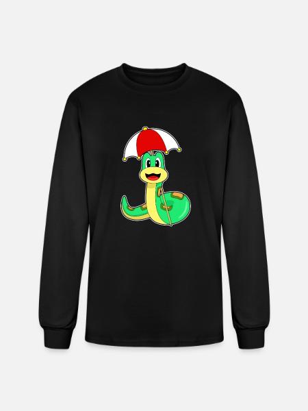 Snake Umbrella - Men's Long Sleeve T-Shirt - black