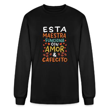 Spanish Teacher Maestra - Men's Long Sleeve T-Shirt - black - Front