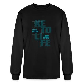 Keto Life Low Carbs Ketogenic - Men's Long Sleeve T-Shirt - black - Front
