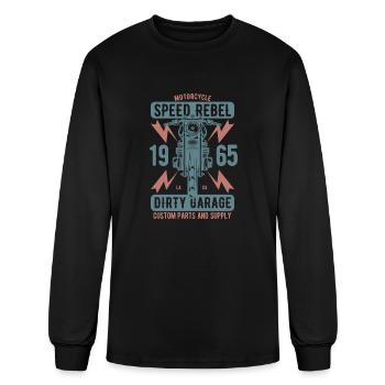 Motorcycle Speed Rebel - Men's Long Sleeve T-Shirt - black - Front