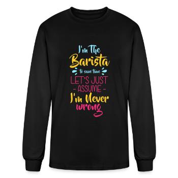 Espresso Profession Morning Grouch Latte Macchiato - Men's Long Sleeve T-Shirt - black - Front