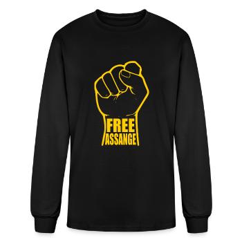 FREE ASSANGE - Men's Long Sleeve T-Shirt - black - Front