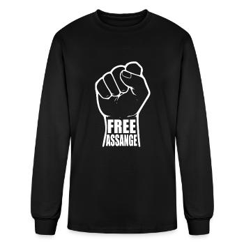 FREE ASSANGE - Men's Long Sleeve T-Shirt - black - Front