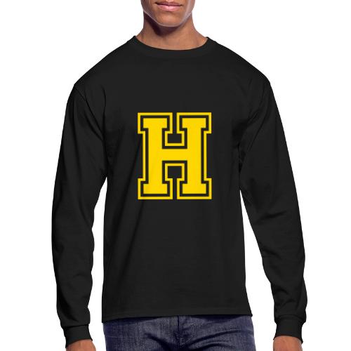 Letter H – Capital Athletic Alphabet Monogram - Men's Long Sleeve T-Shirt
