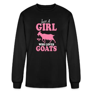 Just A Girl Who Loves Goats - Men's Long Sleeve T-Shirt - black - Front