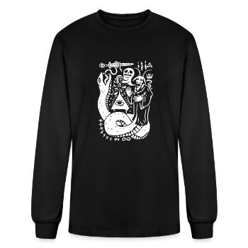 Yo Cult Pullover - Men's Long Sleeve T-Shirt - black - Front