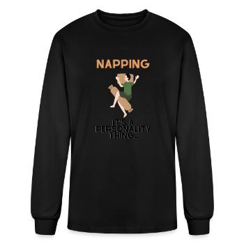 Nap Personality - Men's Long Sleeve T-Shirt - black - Front