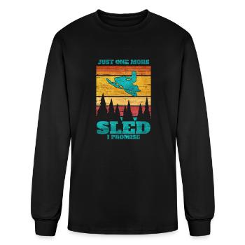 Snowmobile Sled Snowmobiling - Men's Long Sleeve T-Shirt - black - Front
