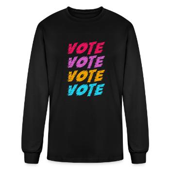 Vote Vote Vote Vote - Men's Long Sleeve T-Shirt - black - Front