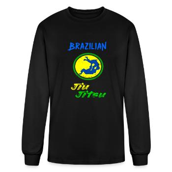 Brazilian Jiu Jitsu Bjj Grappling Gift - Men's Long Sleeve T-Shirt - black - Front