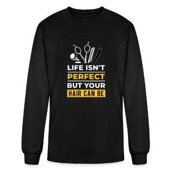 Barbershop Life Barber - Men's Long Sleeve T-Shirt - black - Front