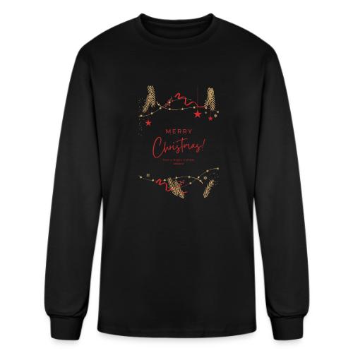 Merry Christmas Typography Design - Men's Long Sleeve T-Shirt