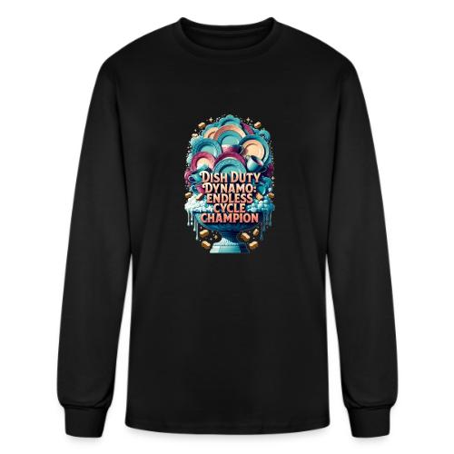 Dish Duty Dynamo T Shirt, Endless Cycle Champion - Men's Long Sleeve T-Shirt