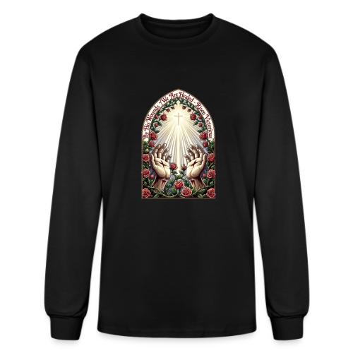 Easter By His Wounds Healed T Shirt, Renewal Gift - Men's Long Sleeve T-Shirt