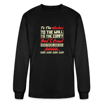 window to the wall to the comfy - Men's Long Sleeve T-Shirt - black - Front