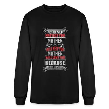 Mother Baby Baby Bump - Men's Long Sleeve T-Shirt - black - Front