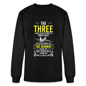 Pilot Pilot Glider Pilot Runway - Men's Long Sleeve T-Shirt - black - Front
