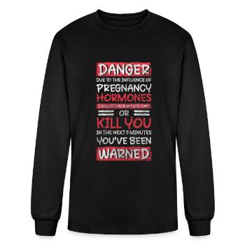 Pregnant Baby Bump Parents Family - Men's Long Sleeve T-Shirt - black - Front