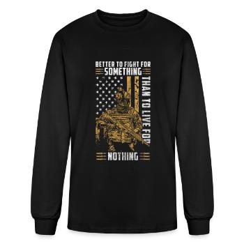 Military Veteran Freedom Demonstration - Men's Long Sleeve T-Shirt - black - Front