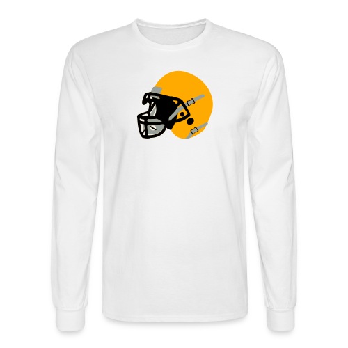 Custom 3 Color Football Helmet - Men's Long Sleeve T-Shirt