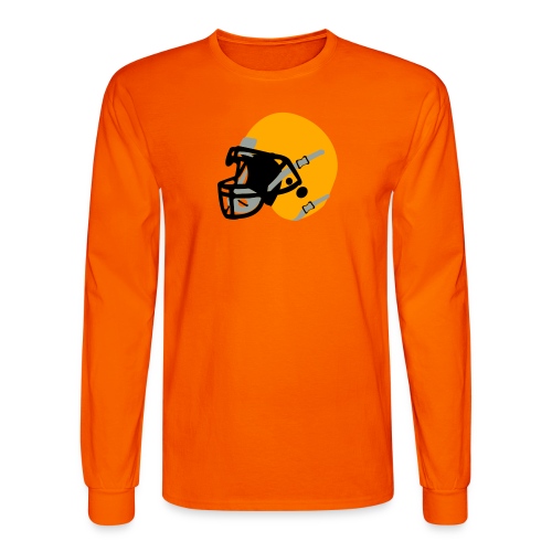 Custom 3 Color Football Helmet - Men's Long Sleeve T-Shirt