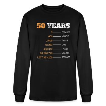 Happy 50th Birthday 50 Year Old Gift 50 plus - Men's Long Sleeve T-Shirt - black - Front