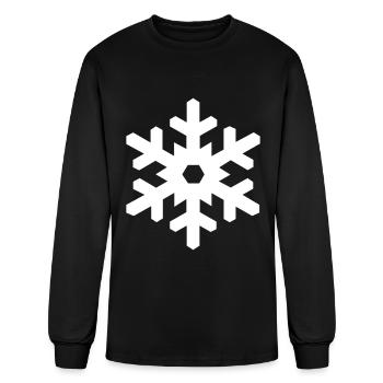 Snowflake - Men's Long Sleeve T-Shirt - black - Front