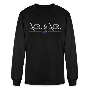 Mr. & Mr. - Gay Bachelor Party Gay Marriage - Men's Long Sleeve T-Shirt - black - Front