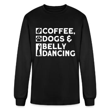Coffee, Dogs & Belly Dancing - Belly Dance Dancer - Men's Long Sleeve T-Shirt - black - Front