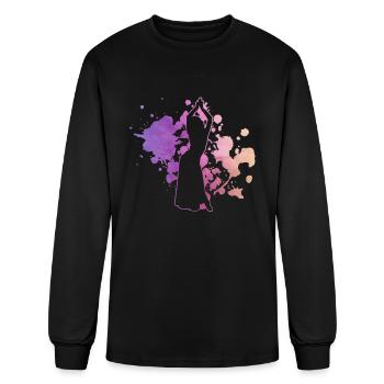 Belly Dancer With Watercolor - Belly Dance Dancer - Men's Long Sleeve T-Shirt - black - Front