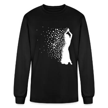 Belly Dancer + Flowers - Belly Dance Dancer - Men's Long Sleeve T-Shirt - black - Front