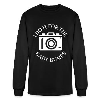 I Do It For The Baby Bumps - Maternity Photography - Men's Long Sleeve T-Shirt - black - Front