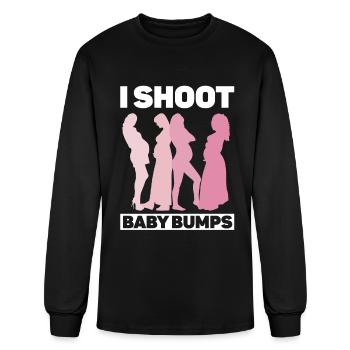 I Shoot Baby Bumps - Maternity Photography - Men's Long Sleeve T-Shirt - black - Front