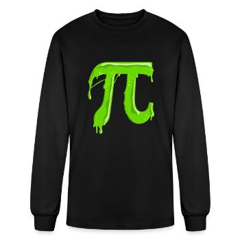 Green Slimy Pi - Funny Pi Day Math Teacher - Men's Long Sleeve T-Shirt - black - Front