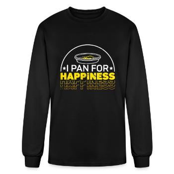 I Pan For Happiness - Gold Panning Mining - Men's Long Sleeve T-Shirt - black - Front
