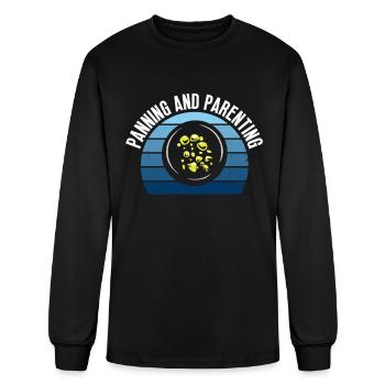 Panning And Parenting - Gold Panning Mining - Men's Long Sleeve T-Shirt - black - Front