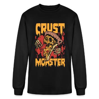 Crust monster | delicious italian flatbread - Men's Long Sleeve T-Shirt - black - Front