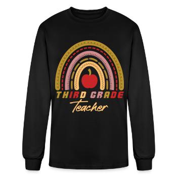 Third Grade Teacher - Men's Long Sleeve T-Shirt - black - Front