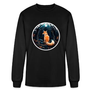 Pack Animals Fox Foxes Forest Dwellers Forest - Men's Long Sleeve T-Shirt - black - Front