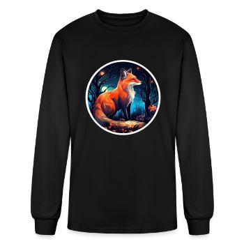 Pack Animals Fox Foxes Forest Dwellers Forest - Men's Long Sleeve T-Shirt - black - Front